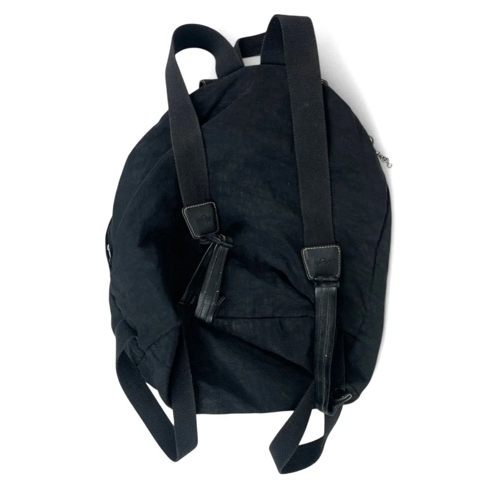 KIPLING Archival Vintage Nylon Backpack Unisex Adult Black Drawstring Bag